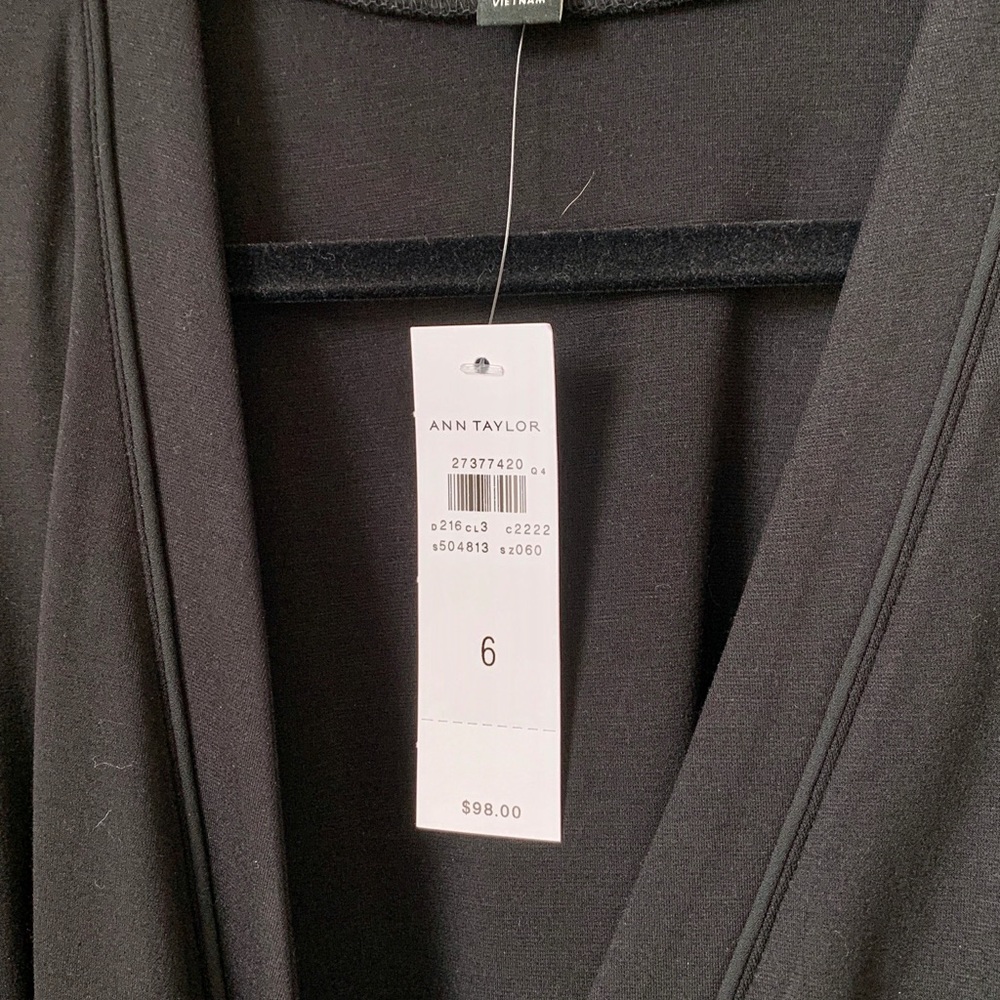 Ann Taylor Black Wrap Dress - Sz 6